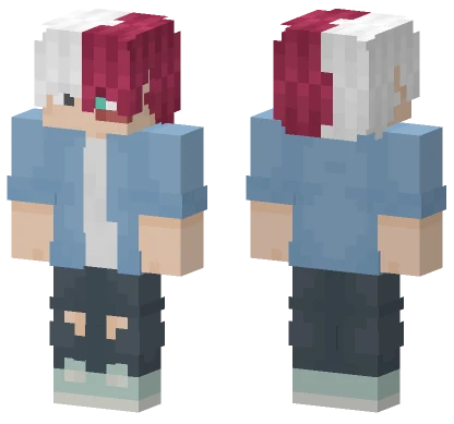 Todoroki Blue Jacket Minecraft skin