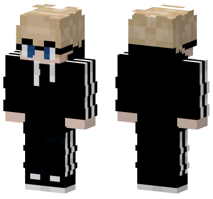 Tommy Black Tracksuit Me Minecraft skin
