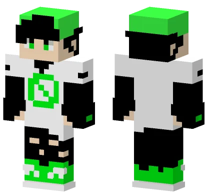 Tonyvoidx Green Hair Minecraft skin
