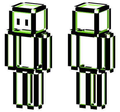 Toxic Green and Black Suit Minecraft skin