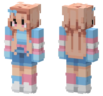 Trans Visibility Day Minecraft skin