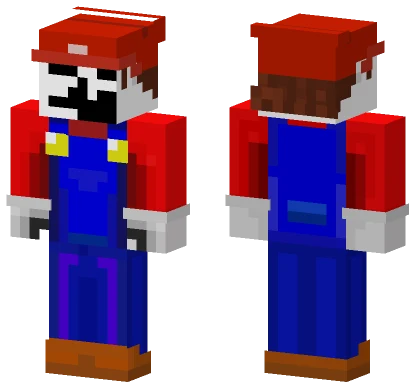 Traumatized Mario Minecraft skin