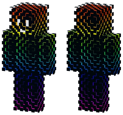 Trippy Rainbow Skin Minecraft skin
