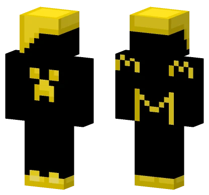 Tron Trip Yellow Minecraft skin