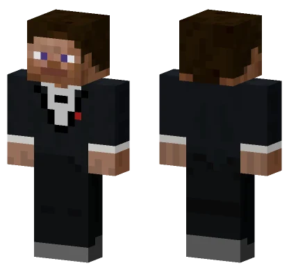 Tuxedo Skin With Blue Eyes Minecraft skin