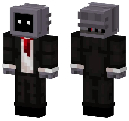 TV Head In A Suit Minecraft skin