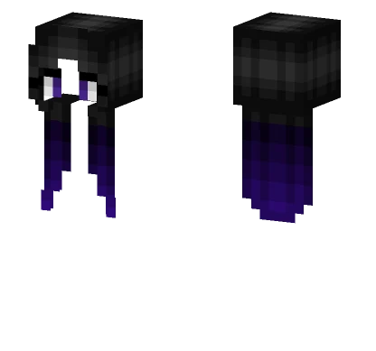 Typical Dye Hair Black Purple Minecraft skin