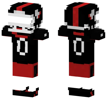 Ugf Red and Black Minecraft skin