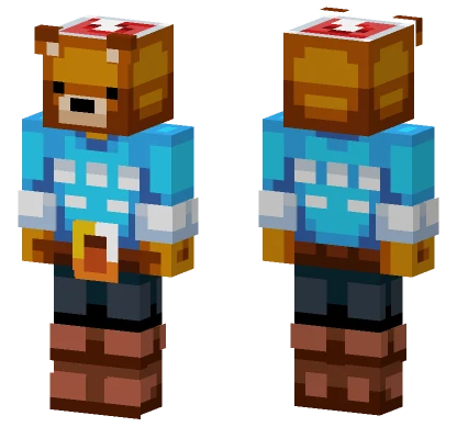 Ugly Sweater Bear Hive Style Minecraft skin