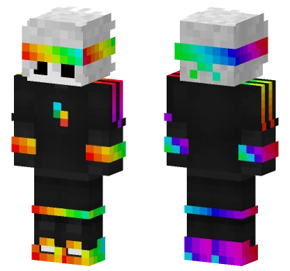 Unspoken Rainbow Glitch Minecraft skin