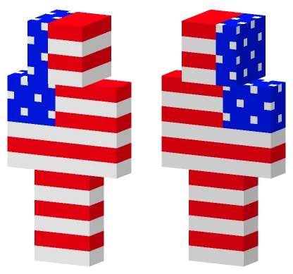 US Flag Bright Minecraft skin