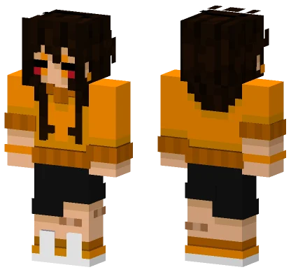 Ustarilia Orange Hoodie Minecraft skin