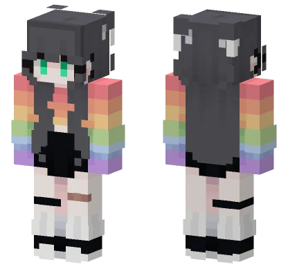 Uwu Rainbow Skin Minecraft skin