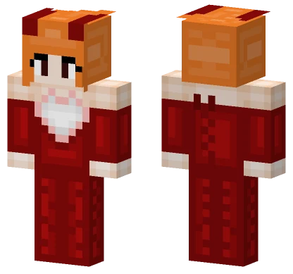 Valentine Devil Fox Girl Minecraft skin