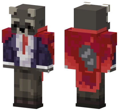 Vampire Raccoon Minecraft skin