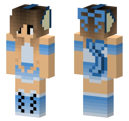 Vaporeon Girl Minecraft skin