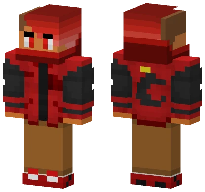 Varsity Jacket Red Hooded Minecraft skin