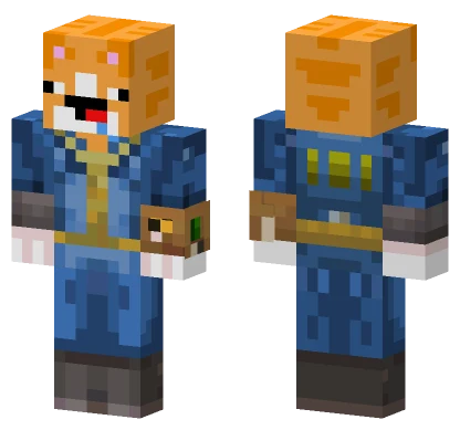 Vault 111 Orange Cat Minecraft skin