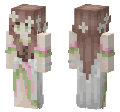 Vestido De Gala Rosa Minecraft skin
