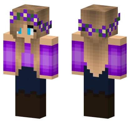Violet Moon Girl Minecraft skin