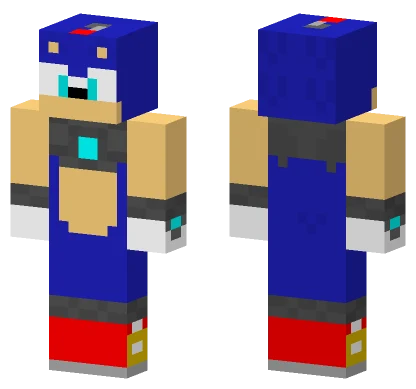Virtual Hedgehog Blue Minecraft skin