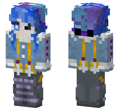 Vrcrdv Blue Bird Girl Minecraft skin