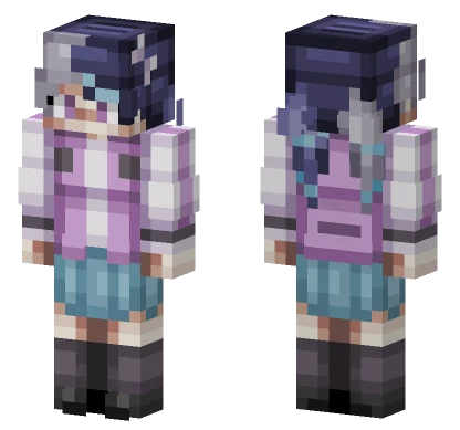 Vtuber August Hina Malina Minecraft skin