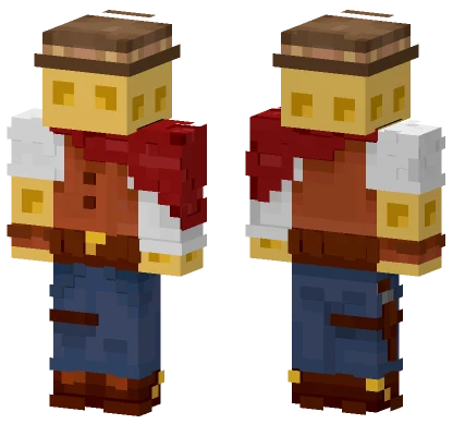 Waffle Cowboy Hat Minecraft skin