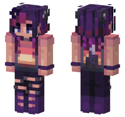 Walking After Midnight Girly Nova Minecraft skin