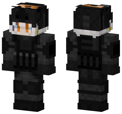 Warden Ashen Helmet Up Minecraft skin