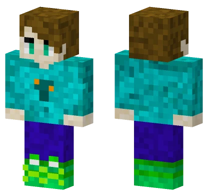 Warped Blue Green Outfit Minecraft skin