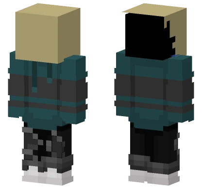 Warped Soul Hoodie Outline Minecraft skin