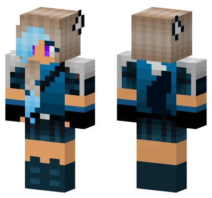 Warrior Wolf Girl Minecraft skin