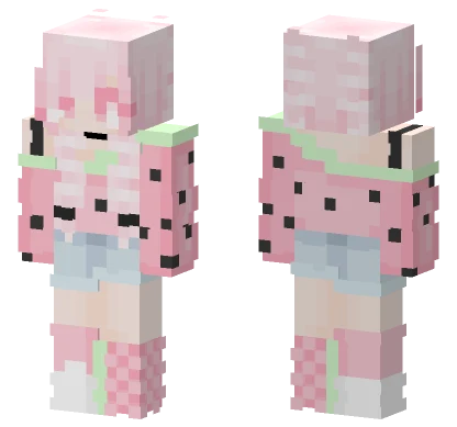 Watermelon Sugar Girl Minecraft skin