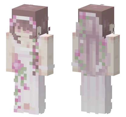 Wedding Flowers Girl Minecraft skin
