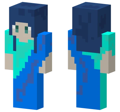 Weird Blue Dress Minecraft skin