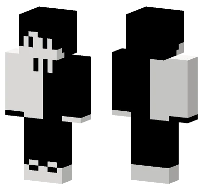 White and Black Man Minecraft skin