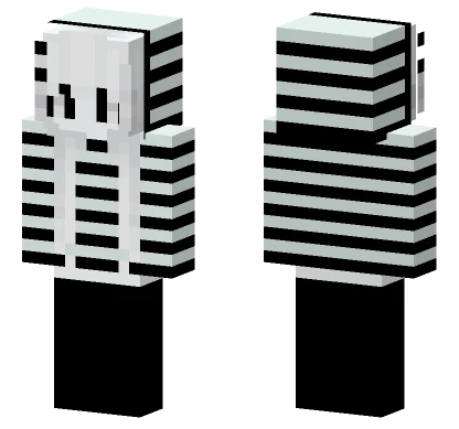 White and Black Outfit Minecraft skin