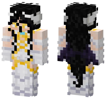 White and Gold Royal Outfit Minecraft skin
