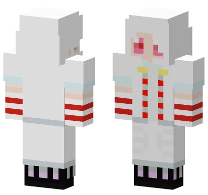 White and Red Tracksuit Minecraft skin
