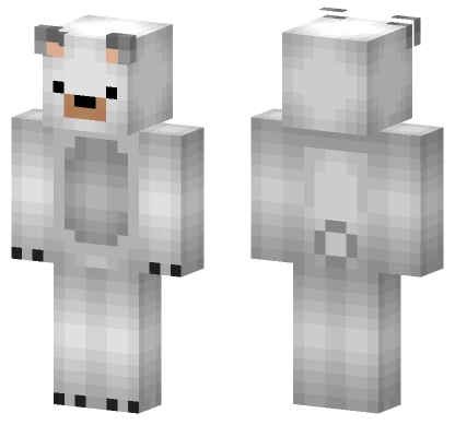 White Arctic Fox Minecraft skin