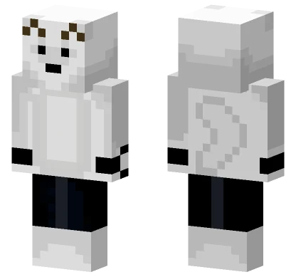 White Arctic Fox Minecraft skin