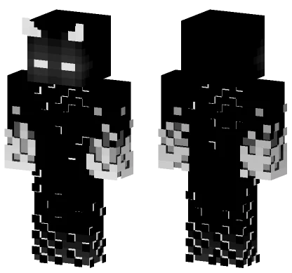 White Aura Void Demon Minecraft skin