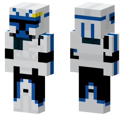 White Blue Clone Trooper Minecraft skin