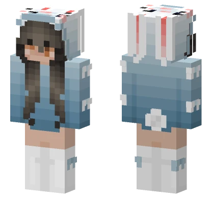White Bunny Girl Outfit Minecraft skin