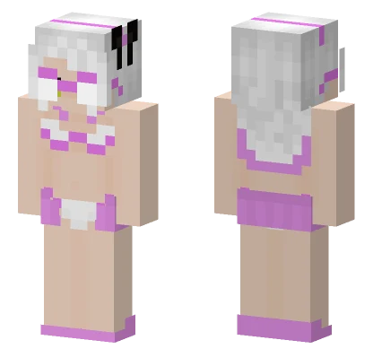 White Cat Girl Minecraft skin