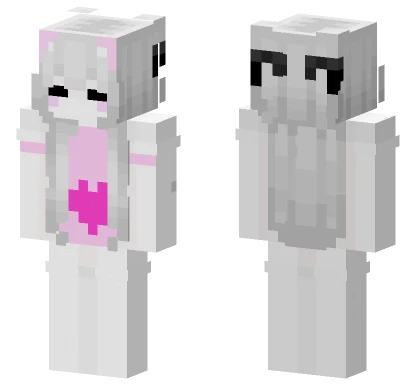 White Cat Girl Minecraft skin