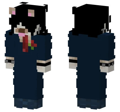 White Cat Suit Minecraft skin
