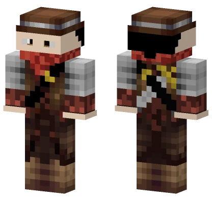 White Cowboy Minecraft skin