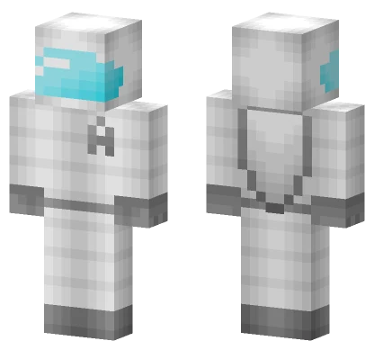 White Crewmate Minecraft skin